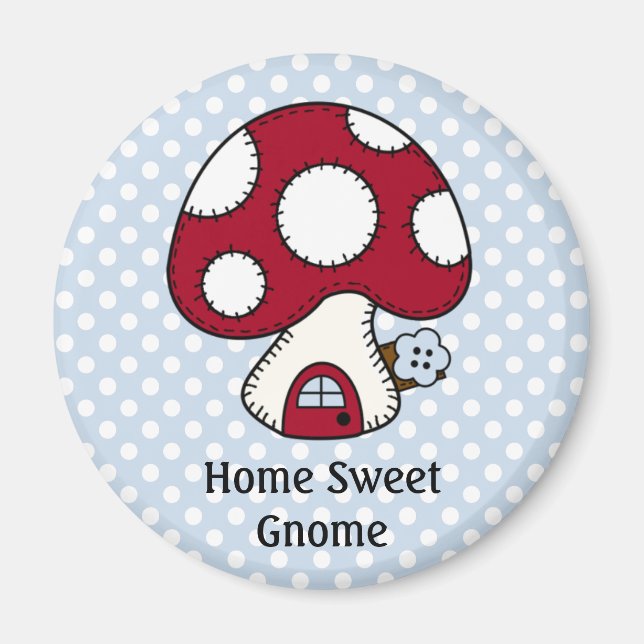 Red Mushroom House Fairy Zuhause Zuhause Sweet Gno Magnet (Vorne)
