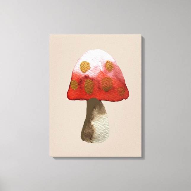 Red Mushroom Toadstool Magie Leinwanddruck (Vorderseite)