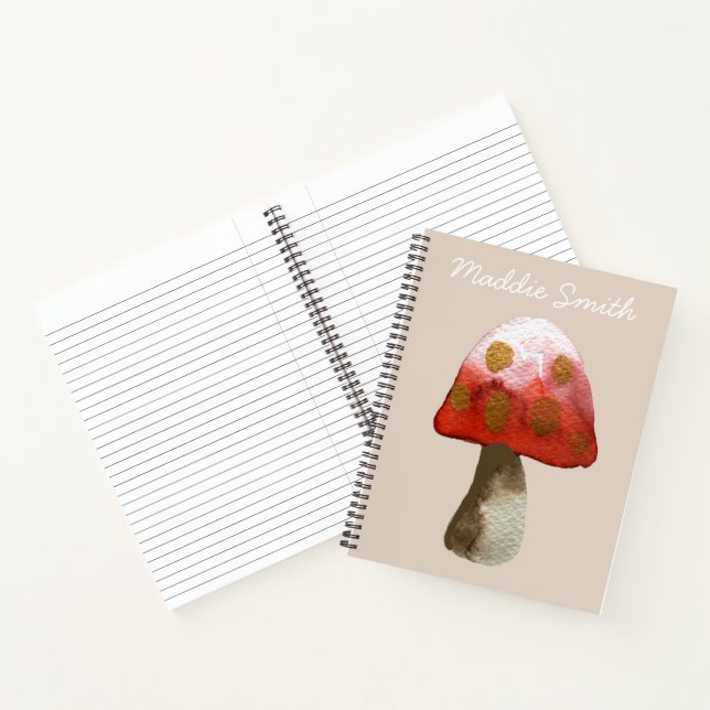 Red Mushroom Toadstool Magie Notizbuch (Innenseite)