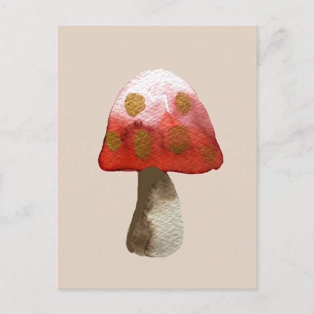 Red Mushroom Toadstool Magie Postkarte (Vorderseite)