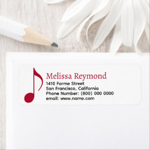 Red Musical Note & Musician Name