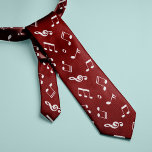 Red Musiknotens Pattern Krawatte<br><div class="desc">Schöne musikalische Symbole nahtlos Muster Design macht ein perfektes Geschenk für Musiker, Musiklehrer, Band Regisseure und Musikliebhaber.</div>