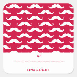 Red Mustache Valentine Sticker