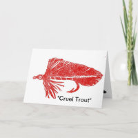 Red Mutuka Grußkarte "Grausame Trout"