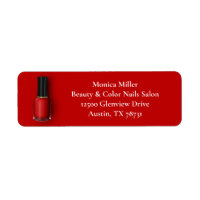 Red Nail Polnisch Custom Beauty Salon Rücksendeadr