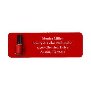 Red Nail Polnisch Custom Beauty Salon Rücksendeadr