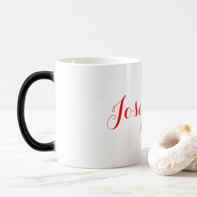 Red Name Josephine Morphing Mug Verwandlungstasse (Mit Donut)