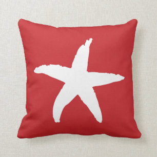 Red Nautic Sea Star Kissen