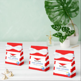 Red Nautical Blue Crab Baby Dusche Geschenkschachtel