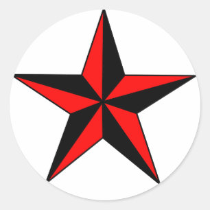 Red Nautical Star Stickers