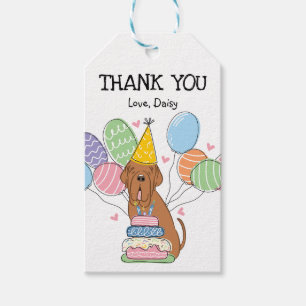 Red Neapolitan Mastiff Birthday Favor Geschenketik Geschenkanhänger