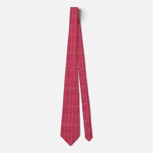 Red Necktie mit arabischem Keffiyeh Grenzdesign Krawatte (Vorderseite)