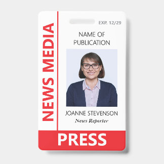 Red News Media Press Photo Ausweis