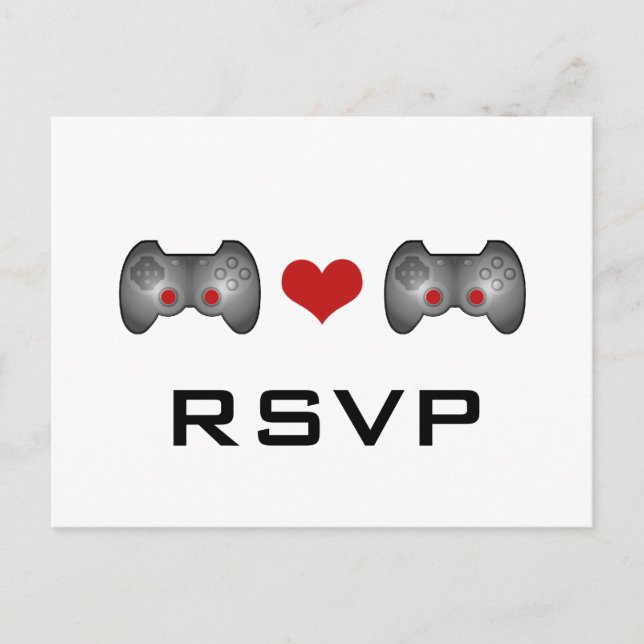 Red Niedlich Gamer UAWG Postcard Einladungspostkarte (Vorderseite)