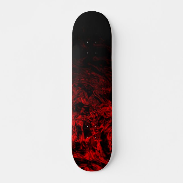 Red Nite Black Gradient Polygon swirl personalize Skateboard (Vorne)