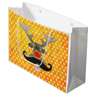 Red Noise mit Mustache + Ihre Idee Große Geschenktüte