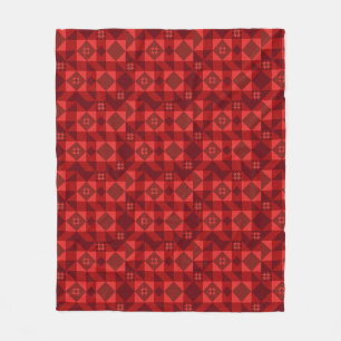 Red Nordic Star Christmas Bright Fleecedecke