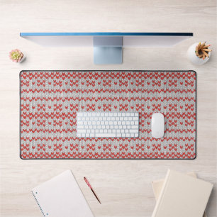 RED NORDIC STRICK Office Studio Desktop Mat Schreibtischunterlage