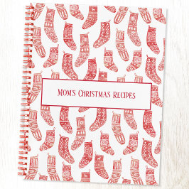 Red Nordic Strumpfs Custom Christmas Rezept Notizbuch
