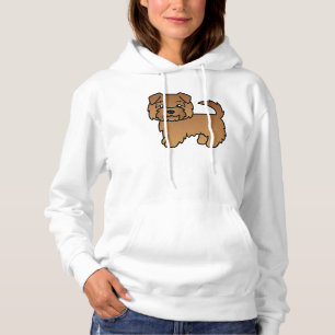 Red Norfolk Terrier Dog Cartoon Illustration Hoodie