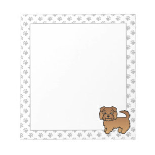 Red Norfolk Terrier Niedlich Cartoon Dog Notizblock