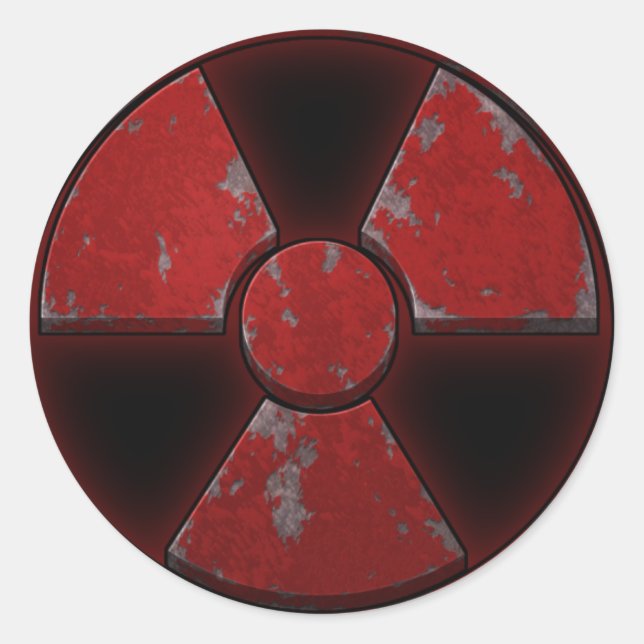Red Nuke Runder Aufkleber (Vorderseite)