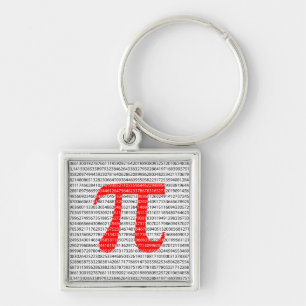 Red Number pi ist ein mathematisches Konstantensym Schlüsselanhänger