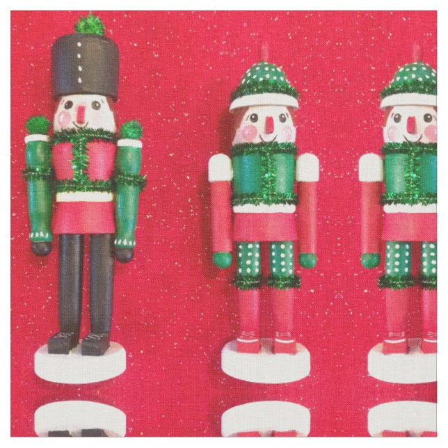 Red Nutcracker Friends Stoff (Nahaufnahme)