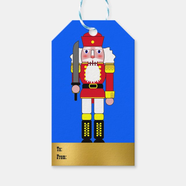 Red Nutcracker Geschenkanhänger (Vorderseite)