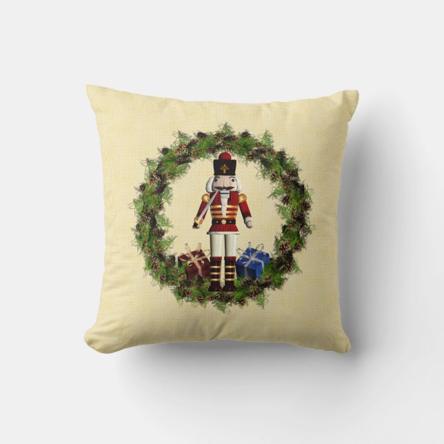 Red Nutcracker Kraut Weihnachtskissen Kissen (Vorderseite)