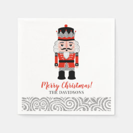 Red Nutcracker Weihnachtsfeiertag Serviette