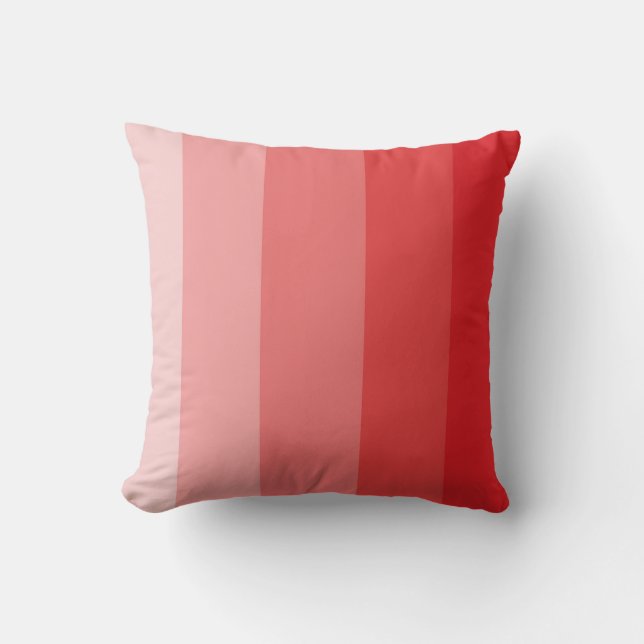 Red Ombre Stripe Kissen (Vorderseite)