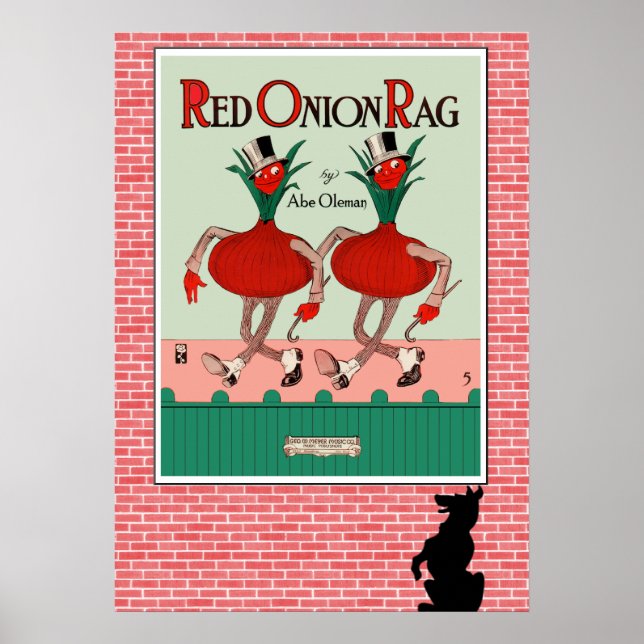 Red Onion Rag Print Poster (Vorne)