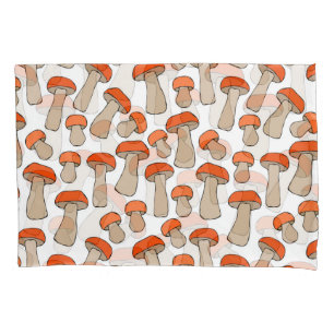 Red Orange Aspen Mushrooms Muster Kissenbezug