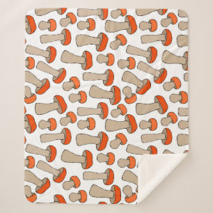 Red Orange Aspen Mushrooms Muster Sherpadecke