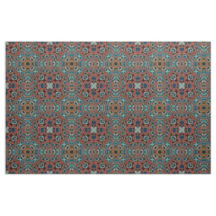 Red Orange Blue Aqua Angesagte Orientalische Kunst Stoff