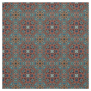 Red Orange Blue Aqua Angesagte Orientalische Kunst Stoff