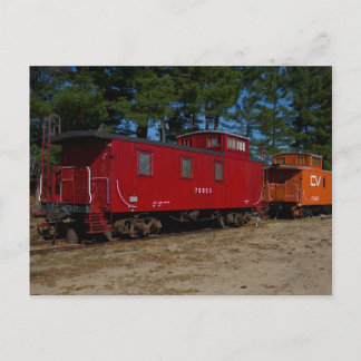 Red & Orange Caboose Postkarte