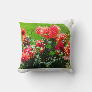 Red Orange Dhalia Pillow Kissen
