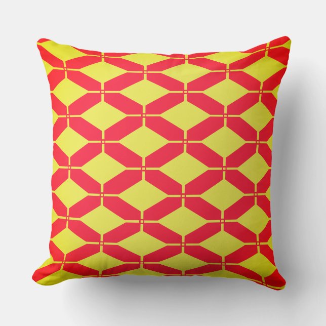 Red Orange Diamond Kissen (Vorderseite)