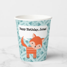 Red Orange Fox Personalisiert Paper Partys Cup Pappbecher