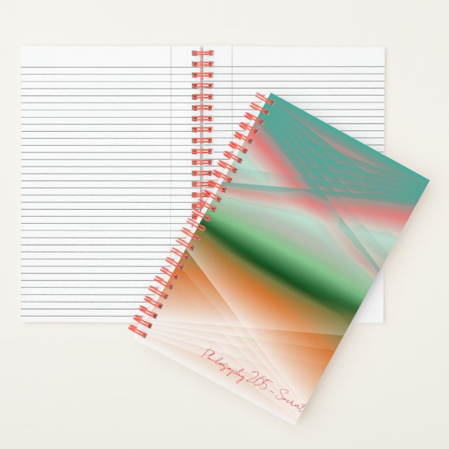 Red Orange & Green Abstrakt Art Notebook Notizbuch (Innen)