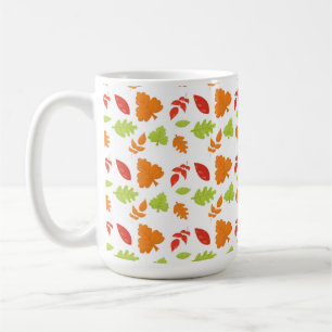 RED ORANGE GREEN AUTUMN LEAVES KAFFEETASSE