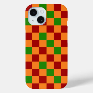 Red Orange Green Checkered Pattern Design  Case-Mate iPhone Hülle