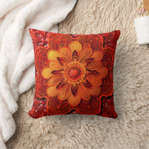 Red Orange Lace Kissen