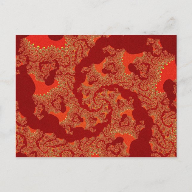 Red Orange Swirl Postkarte (Vorderseite)