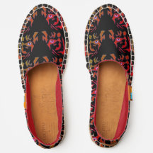 Red & Orange Tiger Face Leinwand Afridrilles Shoes