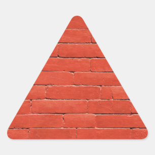 Red Orange Wall Dreieckiger Aufkleber