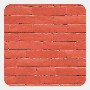 Red Orange Wall Quadratischer Aufkleber