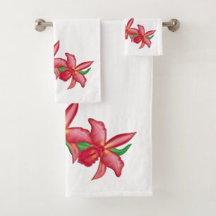 Red Orchid Badhandtuch Set